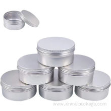 200g 6.7Oz big round aluminum tin jars